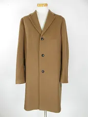 ユニクロ　UNQLO　チェスターコート　ロングコート　カシミヤ配合　キャメル色　L