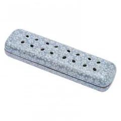 花摘 寝かせる線香皿 有田焼 中 桜小紋ブルー 32s38600a1072