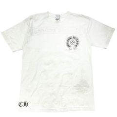 確実正規品 クロムハーツCHROME HEARTS ホワイト Tシャツ 首ロゴ 