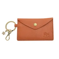 【ギフト対応可】イルビゾンテ IL BISONTE カードケース Leather Card Case コインケース キーケース 名刺入れ キーリング付 レザー 本革 キャラメル おしゃれ 人気 ブランド 誕生日 記念 プレゼント ギフト 送料無料