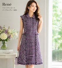 René ルネ】DM掲載新品タグ付定価132,000円F＆Fティッセワンピ38