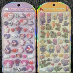 正規品 COTTON PUFFY シール ベイマックス ズートピア 2点セット 送料無料　コットンパフィー　ディズニー