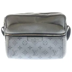 LOUIS VUITTON (ルイヴィトン) タイガラマ アウトドア メッセンジャー ショルダーバッグ ダークシルバー レザー×PVC M30830 シルバー金具