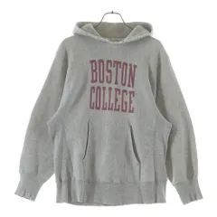 CHAMPION (チャンピオン) 80s REVERSE WEAVE リバースウィーブ トリコタグ BOSTON COLLEGE プリント プルオーバースウェットパーカー グレー