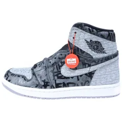 NIKE (ナイキ) AIR JORDAN 1 RETRO HIGH OG REBELLIONAIRE 555088-036 エアジョーダン1 レベリオネア ハイカットスニーカー US9.5/27.5cm ブラック/グレーのサムネイル