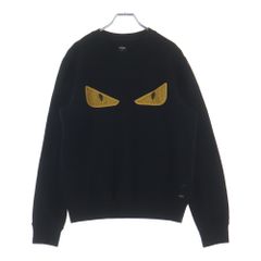美品 FENDI アートマルチワッペン スウェット 刺繍 黒 ブラック XS 