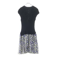 LOUIS VUITTON (ルイヴィトン) 19SS モノグラムバイマテリアル ニットドレス ワンピース ブラック/ホワイト レディース RW191W LQC FGKD12のサムネイル
