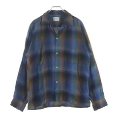PENNEYS TOWNCRAFT (ぺニーズタウンクラフト) 60s PLUS OMBRE CHECK RAYON SHIRT プラス オンブレチェック レーヨン 長袖シャツ ブルー/ブラック/ブラウン