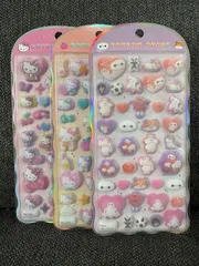 正規品 COTTON PUFFY シール キティ2種＋ベイマックス 3点セット 送料無料　コットンパフィー