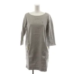 ブルーレーベルクレストブリッジ BLUE LABEL CRESTBRIDGE ワンピース 38 グレー ボートネック ミニ丈 /AZ