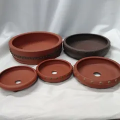 植木鉢　盆栽鉢　小品盆栽鉢　サイズいろいろ5点まとめて W798