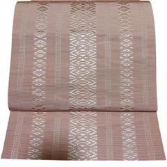 R30未着用名古屋帯 単帯博多織 リバーシブル 縞 着物帯 仕立て上り美品 