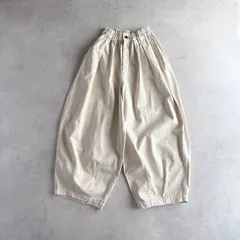 美品 / HARVESTY ハーベスティ / コットン100% チノクロス サーカスパンツ / 1 レディース対応 / アイボリー / 日本製 / 綿 ワイドパンツ / ボトムのサムネイル