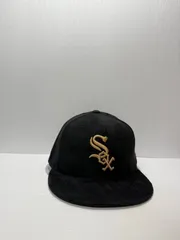 ニューエラ シカゴホワイトソックス スウェードレザー 59fifty フィッティドキャップ ブラックカラー