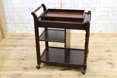 GMCT55○北海道民芸家具 アンティーク サイドテーブル 配膳ラック トレイテーブル ワゴン 民藝 アンティーク