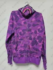 A BATHING APE アベイシングエイプ 1st ponr カモフラ シャーク ジップアップ ブラック XL