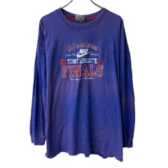 NIKE 長袖 プリントTシャツ 2XL パープル ナイキ プルオーバー ビックプリント ビックサイズ ロンT ロングT トップス 春夏物 a804-6001