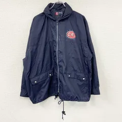 90s　CHAPS RALPH LAUREN　チャップスラルフローレン　フルジップナイロンジャケット　紺　ネイビー　Lサイズ　古着