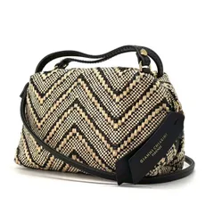 【風を編み込む余白】　GIANNI CHIARINI　アリファS 2WAYショルダーバッグ ラフィア レザー かごバッグ ハンドバッグ　イエロー