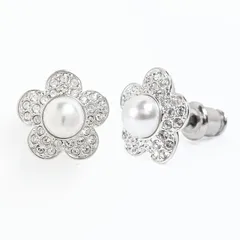 新品 スワロフスキー SWAROVSKI ピアス アリアナ・グランデコレクション フラワー パール クリア シルバー 5756098 ジュエリー アクセサリー
