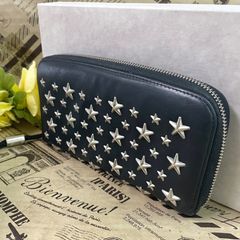 JIMMY CHOO スタースタッズ 長財布 ブラック - メルカリ