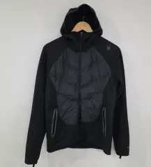 スパイダー エアロ グースダウン ハイブリッド ランニング フーディー ジャケット L