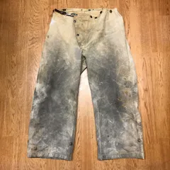 希少 50's アメリカ軍 U.S. ARMY ファイヤーマンパンツ 消防用トラウザーズ ロングパンツ ヘビーキャンバス ダックパンツ ボロ ヴィンテージ 古着