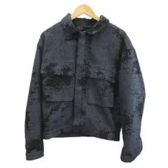 ザラ ZARA ジャケット 上着 M 紺 ネイビー 黒 ブラック デジタルカモ柄 襟付き 長袖 /NP ■ECE004