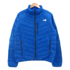 ザノースフェイス THE NORTH FACE ダウンジャケット サンダージャケット XL 青 ブルー 無地 スタンドカラー NY81402 /SX ■ECE003