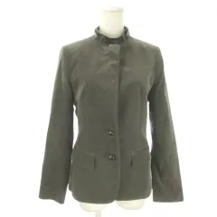 トラサルディ TRUSSARDI TRU TRUSSARDI STILE ジャケット ベロア 38 グレー スタンドカラー ベルト /AO2 ■ECE004のサムネイル