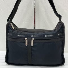 LeSportsac ベラ エナメル ショルダーバッグ ポーチ付き ブラック 