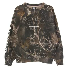 AVIREX アヴィレックス 26SS 783-6132003 CREW NECK SWEAT リアルツリーカモ柄 クルーネック スウェット ブラウン系 M【美品】【中古】のサムネイル