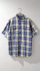 90’s POLO SPORT RALPH LAUREN “Cotton×Linen” Short-sleeve plaid shirt L