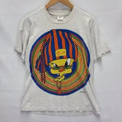 90s Looney Tunes Tweety プリントTシャツ サイズM ANVIL 赤バータグ MADE IN USA BORO 襤褸 08042105 872