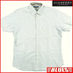 BURBERRY LONDON バーバリー ロンドンシャツ L 半袖シャツ ボタンダウン 半袖 ギンガムチェック 古着 メンズ ボタンシャツサイズL一覧←SEULB屋着古← TY4453
