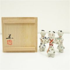 d433 蓋置 色絵 三つ人形 高野昭阿弥 木箱 茶道具 古物 - メルカリ