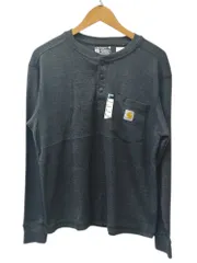 Carhartt (カーハート) ヘンリーネック ポケット サーマルカットソー 長袖Tシャツ TK4429 S チャコール メンズ/199