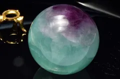 【１点物】希少◇大玉 フェザーインフローライト　51mm　丸玉(台座付き) スフィア パワーストーン 天然石 _CG7542【宅急便】