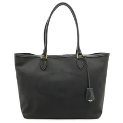 PRADA プラダ ロゴジャガード トートバッグ ショルダートート 肩掛け キャンバス レザー NERO ブラック 黒 1BG158