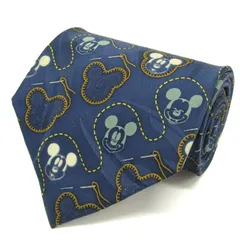 ディズニー ネクタイ ブランド 総柄 ミッキーマウス ディズニー シルク PO メンズ ネイビー Disney 【中古】