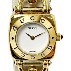 稼働美品 グッチ 6600L ターンフェイス バングル 腕時計 ブレス