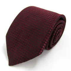 エルメネジルドゼニア ネクタイ ブランド 総柄 ドット柄 シルク イタリア製 PO メンズ ブラック×レッド Ermenegildo Zegna 【中古】