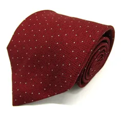 ダンヒル ネクタイ ブランド 総柄 ドット柄 シルク PO メンズ レッド Dunhill 【中古】