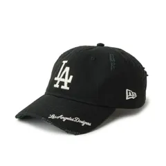 [即納]NEWERA ニューエラ 9TWENTY MLB Visor Logo バイザーロゴ ダメージ ロサンゼルス・ドジャース ブラック　CAP 調節可能 メンズ　プレゼント ギフト 贈り物