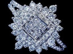 美品 K18WG D1.90ct 天然ダイヤリング 指輪 - メルカリ