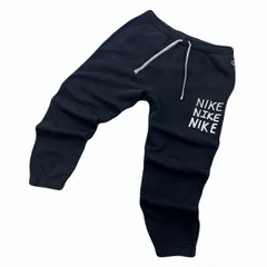 ナイキ ジョガーパンツ メンズ Lサイズ ブラック スウェット素材 腰紐付き 手書き風ロゴ スウェットパンツ カジュアルミックス