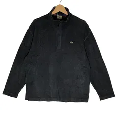 LACOSTE ラコステ ハーフジップフリース プルオーバーMサイズ グレー