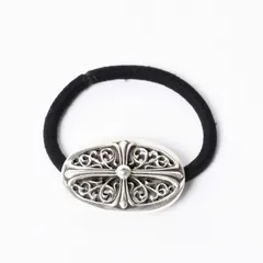 CHROME HEARTS クロムハーツ オーバルクロス ヘアゴム 重量約23.4g シルバー925 1989/.925刻印 美品 中古 4a001130のサムネイル