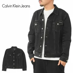 カルバンクライン ジーンズ デニムジャケット メンズ Calvin Klein jeans トラッカージャケット Gジャン ブラック デニム ジャケット CK ロゴ メンズジャケット アウター コットン 黒 USモデル