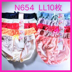 N654 可愛いトリコットショーツ　LL10枚セット　まとめ売り　レディースショーツ　LLサイズ　新品　タグ付き　下着　女性用　ショーツ　フルバックショーツ XL(LL)
